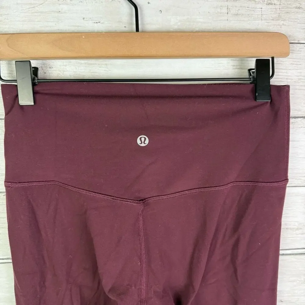 Lululemon Burgundy High-Waisted Leggings Size 6
